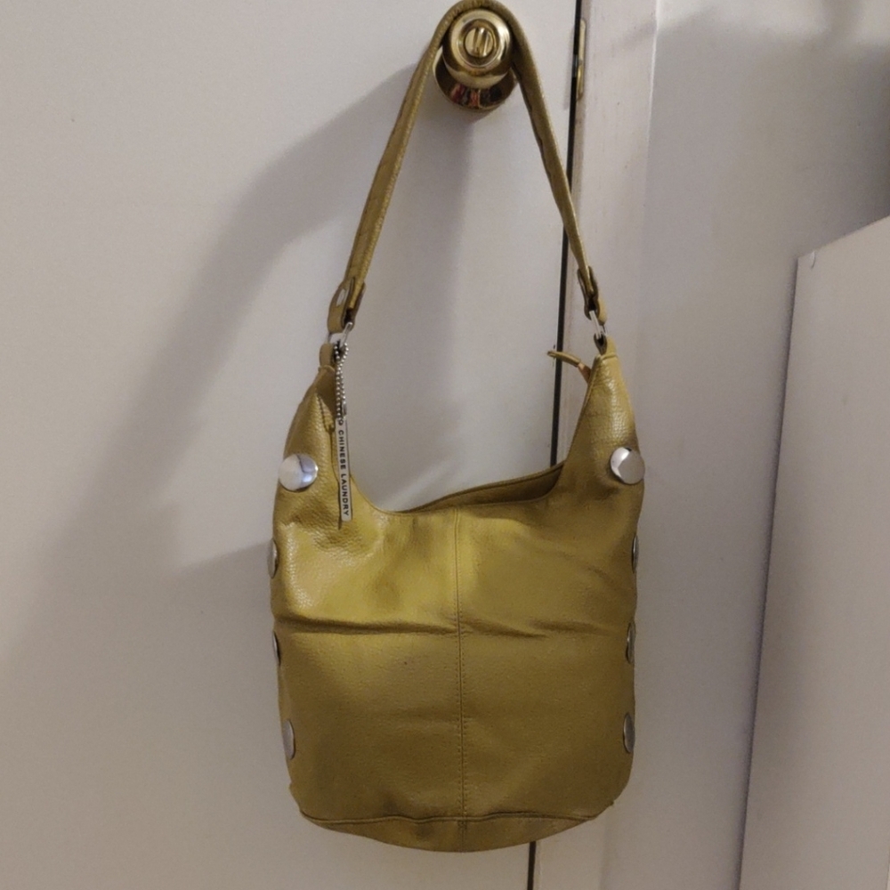 Chinese Laundry Yellow Hobo Bag with Slouchy Design
